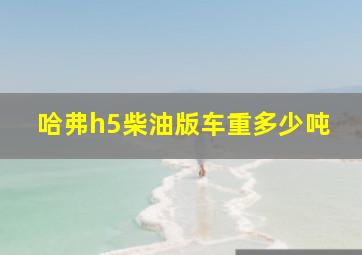 哈弗h5柴油版车重多少吨