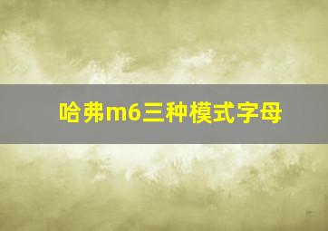 哈弗m6三种模式字母