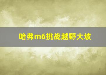 哈弗m6挑战越野大坡