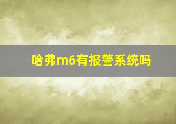 哈弗m6有报警系统吗