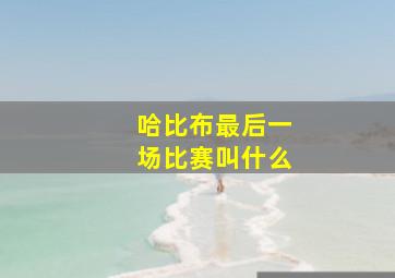 哈比布最后一场比赛叫什么