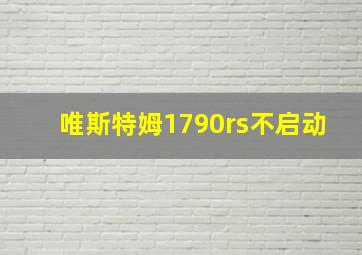 唯斯特姆1790rs不启动