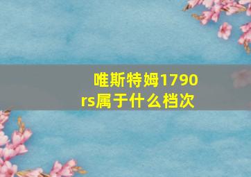 唯斯特姆1790rs属于什么档次