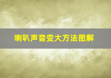 喇叭声音变大方法图解