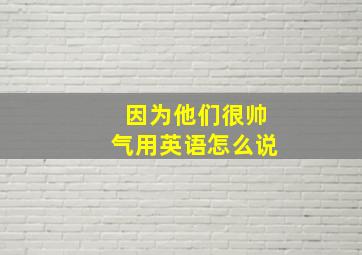 因为他们很帅气用英语怎么说