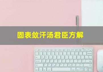 固表敛汗汤君臣方解