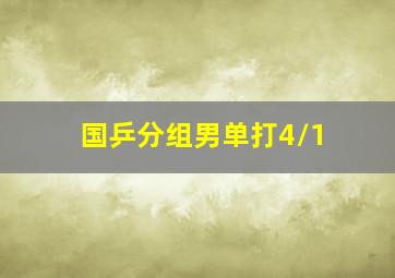 国乒分组男单打4/1