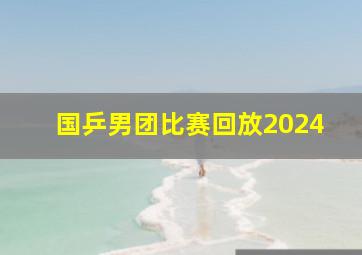 国乒男团比赛回放2024