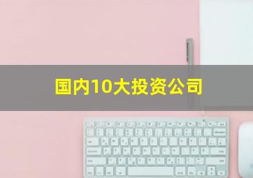 国内10大投资公司