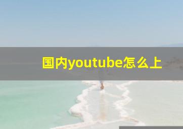 国内youtube怎么上