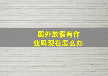 国外放假有作业吗现在怎么办