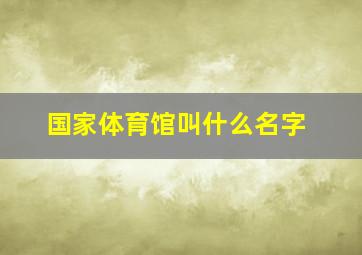 国家体育馆叫什么名字