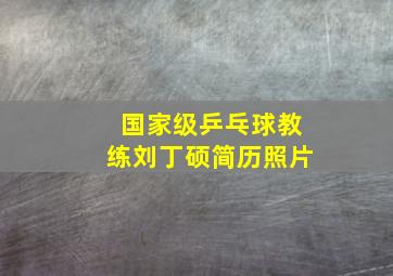 国家级乒乓球教练刘丁硕简历照片