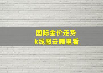 国际金价走势k线图去哪里看