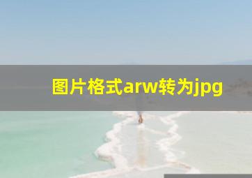 图片格式arw转为jpg