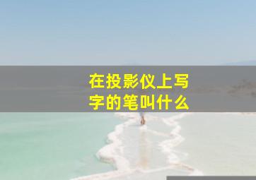 在投影仪上写字的笔叫什么