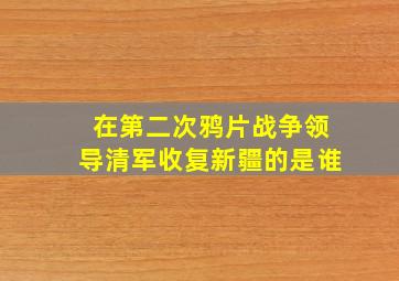 在第二次鸦片战争领导清军收复新疆的是谁