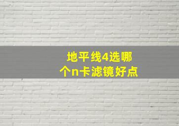 地平线4选哪个n卡滤镜好点