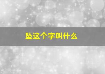 坠这个字叫什么