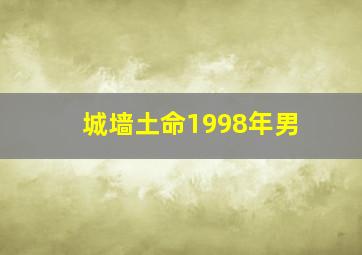 城墙土命1998年男