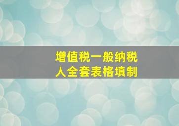 增值税一般纳税人全套表格填制