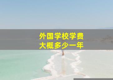 外国学校学费大概多少一年