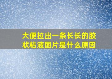 大便拉出一条长长的胶状粘液图片是什么原因