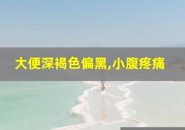 大便深褐色偏黑,小腹疼痛