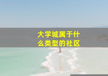 大学城属于什么类型的社区