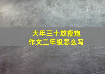 大年三十放鞭炮作文二年级怎么写