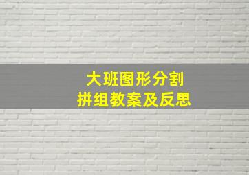 大班图形分割拼组教案及反思