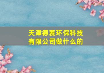 天津德赛环保科技有限公司做什么的