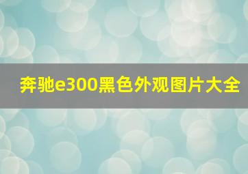 奔驰e300黑色外观图片大全