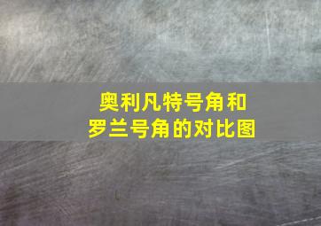 奥利凡特号角和罗兰号角的对比图