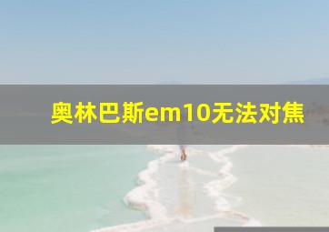 奥林巴斯em10无法对焦