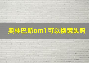 奥林巴斯om1可以换镜头吗