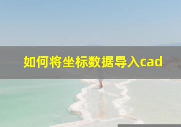 如何将坐标数据导入cad