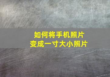 如何将手机照片变成一寸大小照片