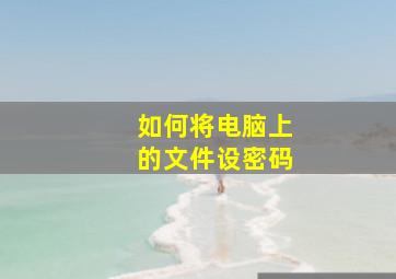 如何将电脑上的文件设密码