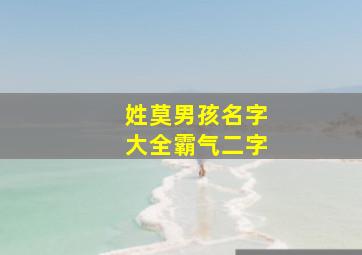 姓莫男孩名字大全霸气二字