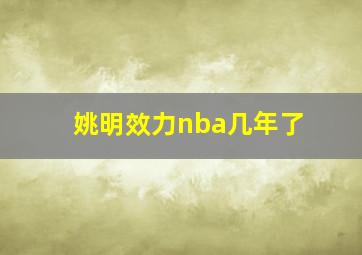 姚明效力nba几年了