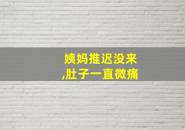 姨妈推迟没来,肚子一直微痛