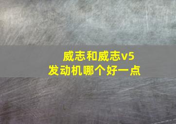 威志和威志v5发动机哪个好一点