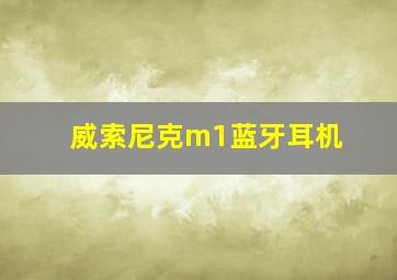 威索尼克m1蓝牙耳机