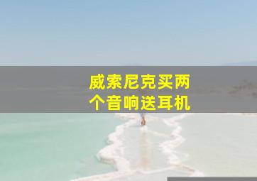 威索尼克买两个音响送耳机