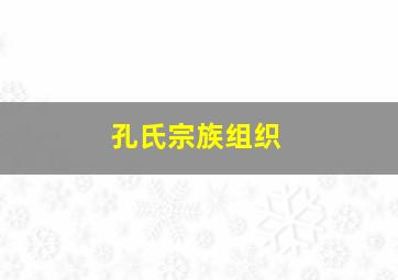 孔氏宗族组织