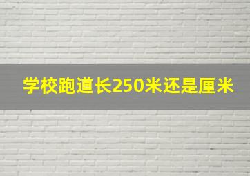 学校跑道长250米还是厘米