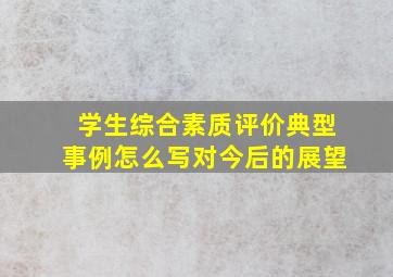 学生综合素质评价典型事例怎么写对今后的展望