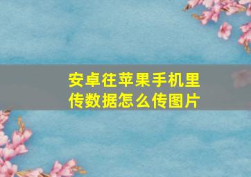 安卓往苹果手机里传数据怎么传图片