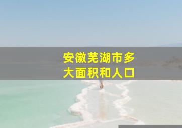 安徽芜湖市多大面积和人口